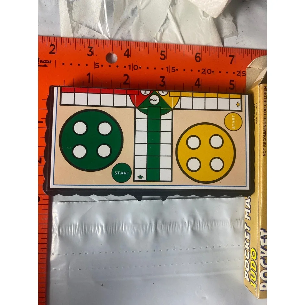 Vintage Pressman Pocket Magnetic Ludo Travel Game No. 349 Board Pieces Box